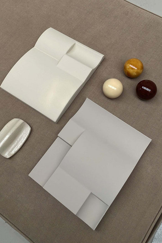 Ceramic ball 3 pieces Set - Brown, Cognac, Butter Style