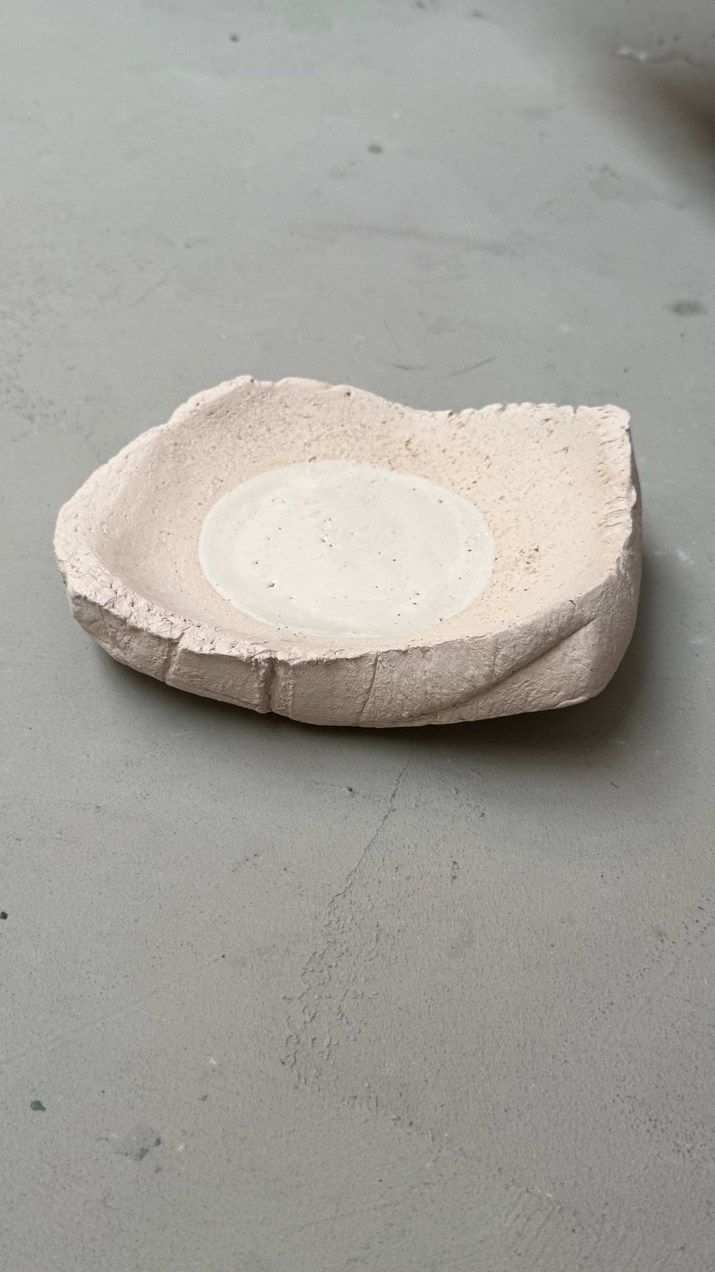 White Ceramic tray with Dot