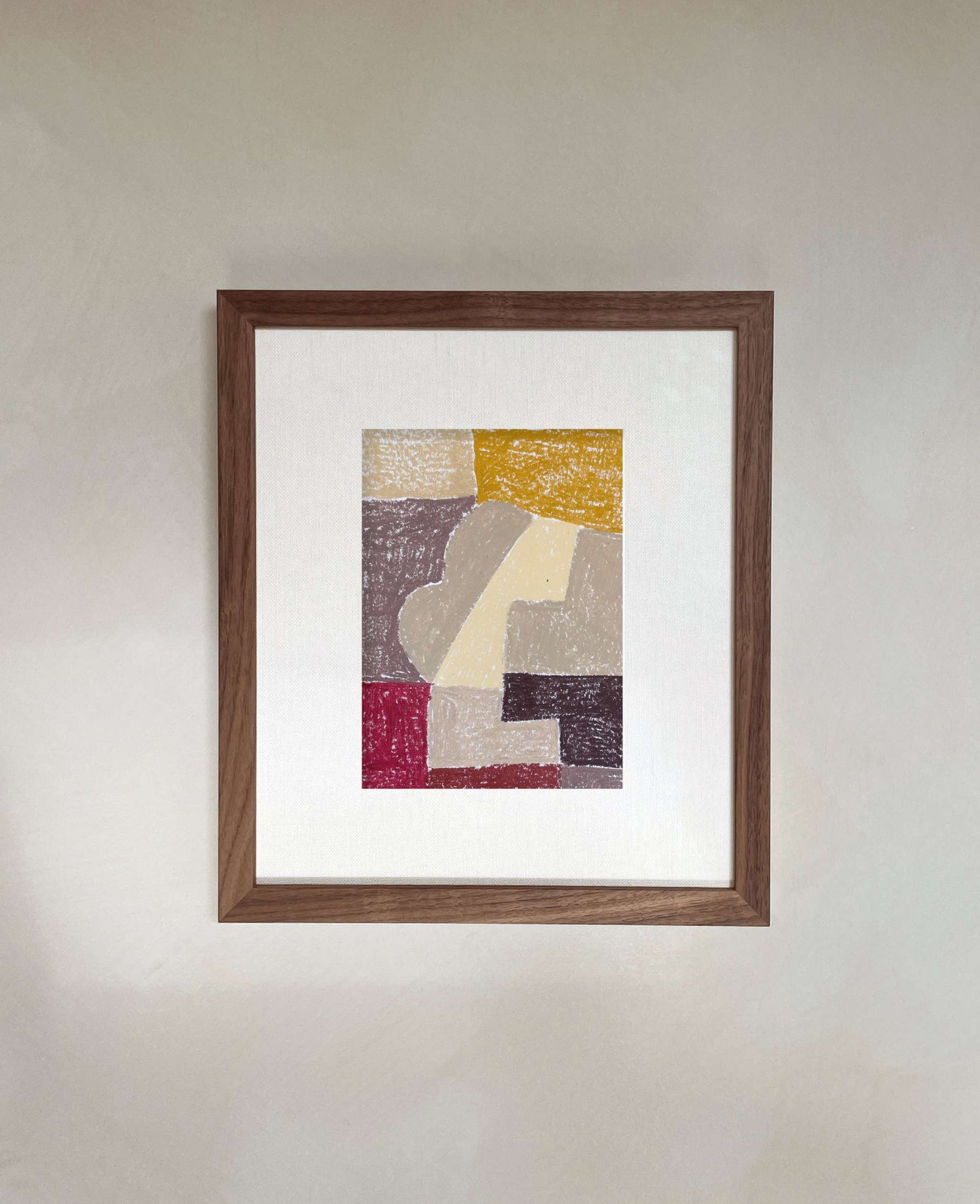 Josette art print with colorful abstract design and 1 cm white border.
