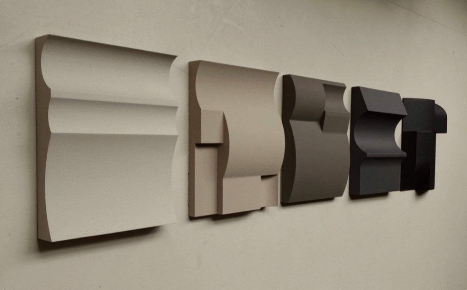 Modern shapes in 5 colors for Unique Decor & Style Artworks