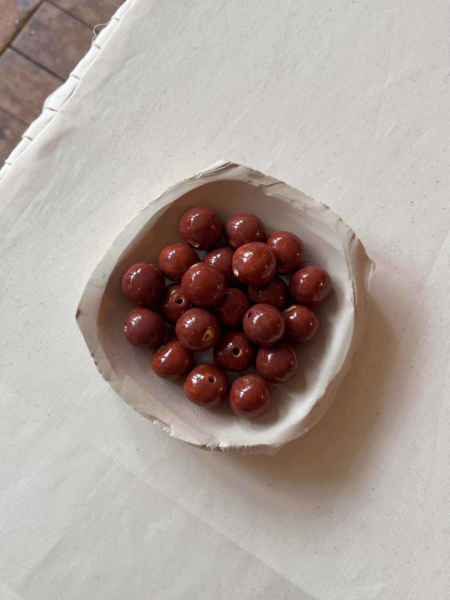 Necklace • Cream cord • Custom colors