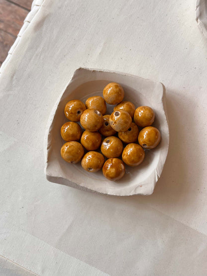 Keychain Boule • Brown cord • Custom Colors