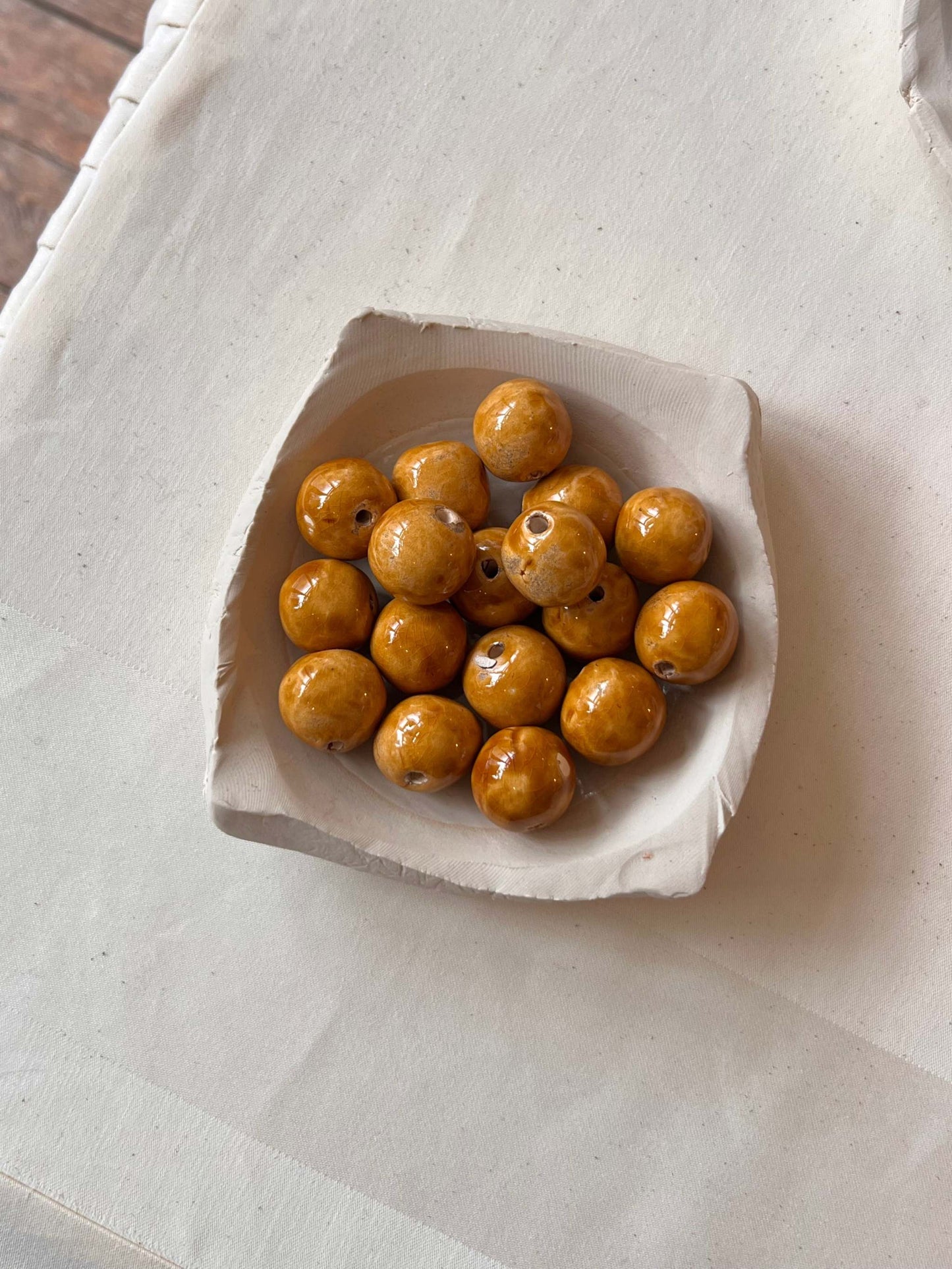 Necklace • Cream cord • Custom colors