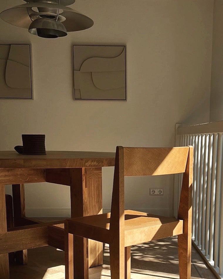 Hand-made 3D art with eco-friendly PLA, customizable colors, and sand texture finish, displayed in a sunlit room.