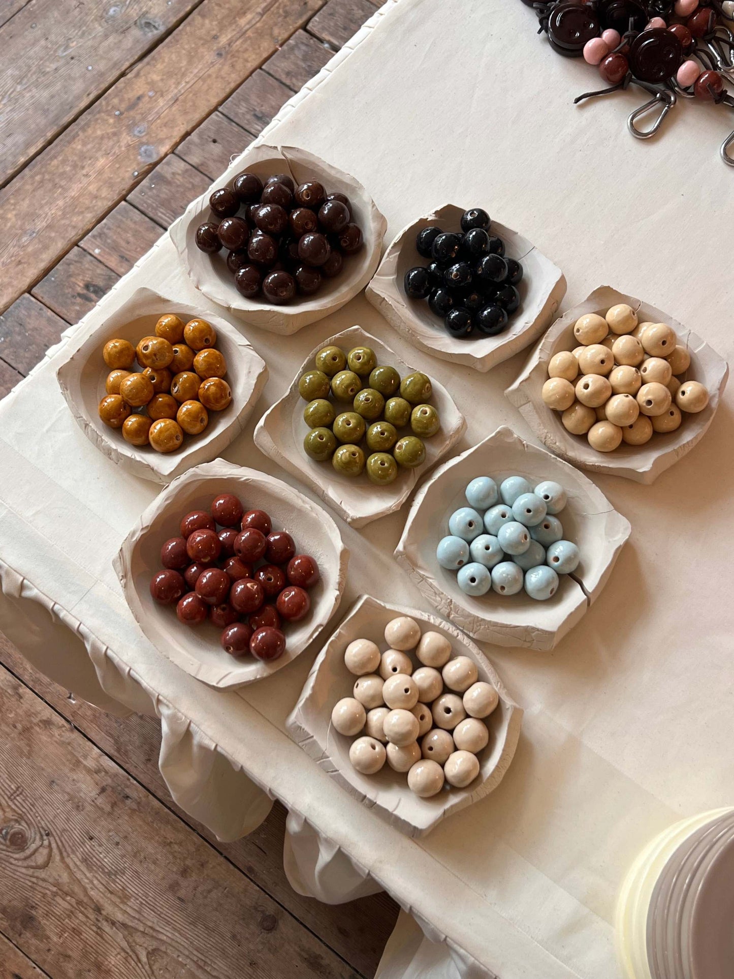 Necklace • Cream cord • Custom colors