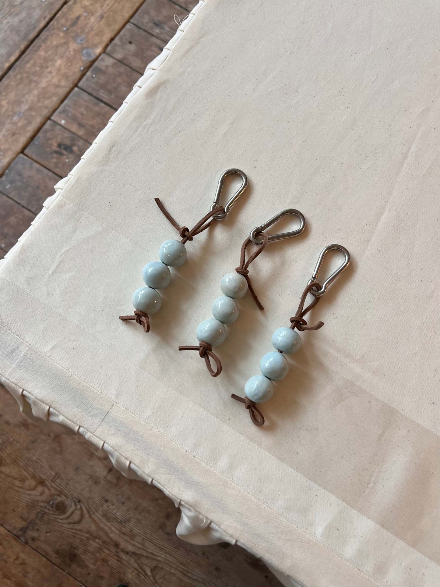 Keychain Boule • Brown cord • Custom Colors