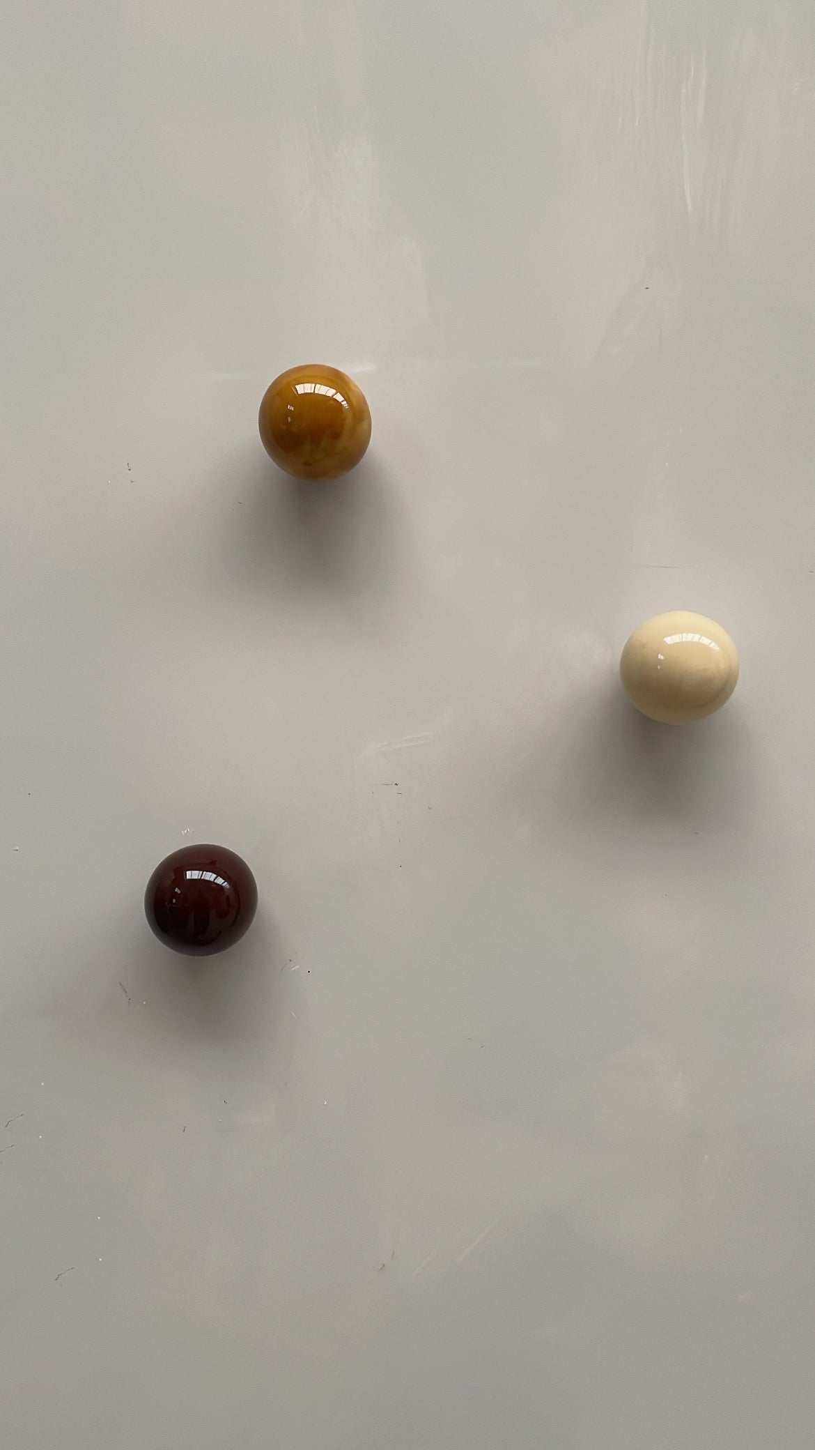 Ceramic ball 3 pieces Set - Brown, Cognac, Butter Style