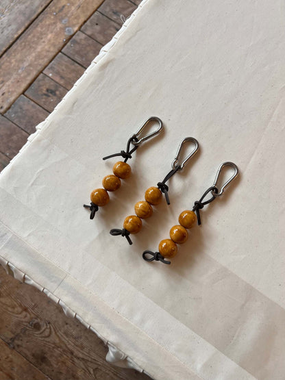 Keychain Boule • Dark Brown cord • Custom Colors