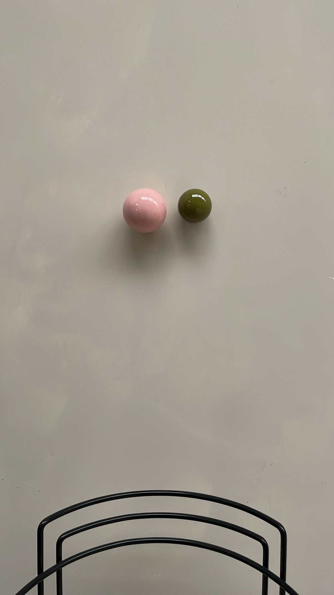 Set of 2 Pieces Ceramic Ball - Handcrafted Wall Sculpture