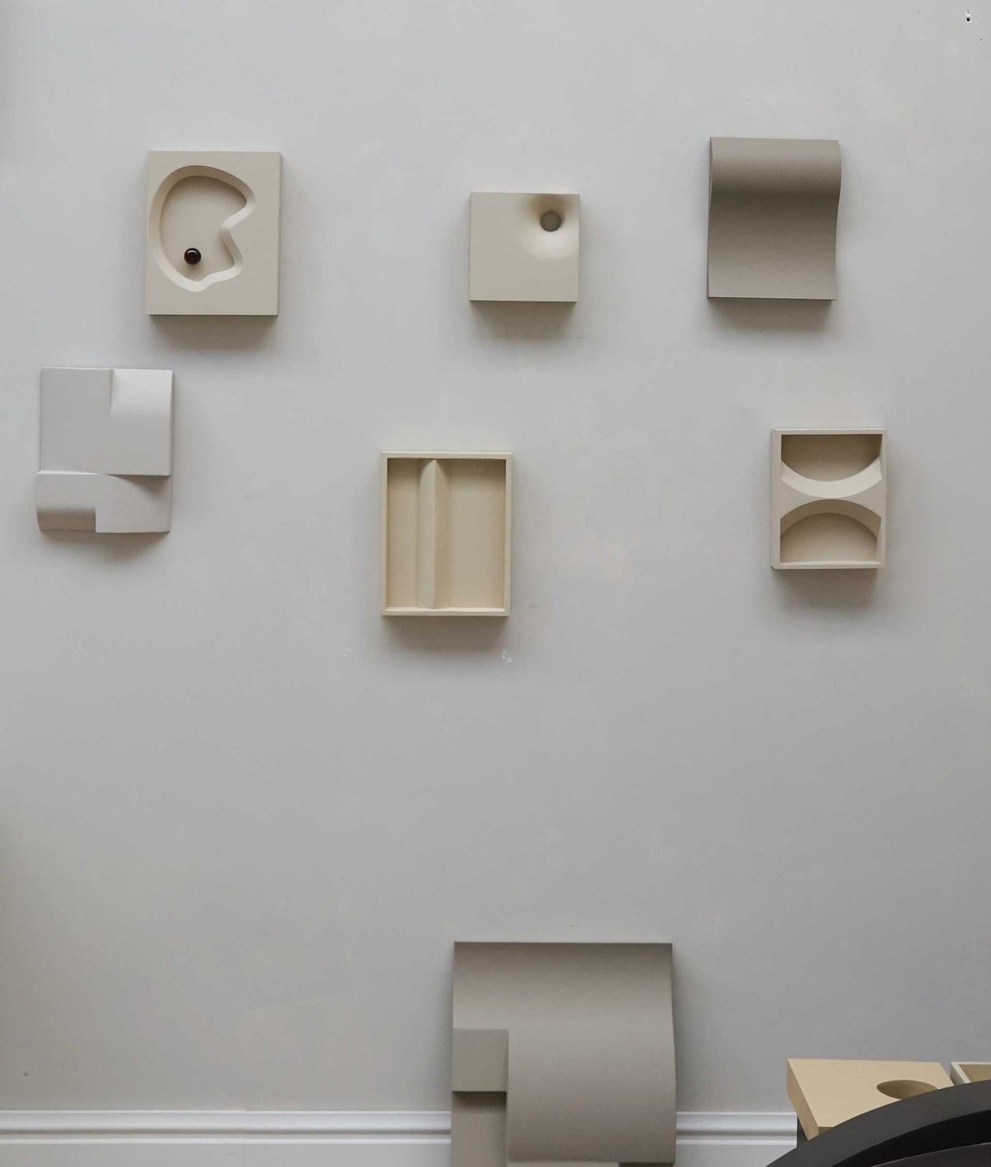 SUNSET - Yellow Cotton artwork from the PLAY collection; plant-based PLA, eco-paint finish, 27x20 cm.