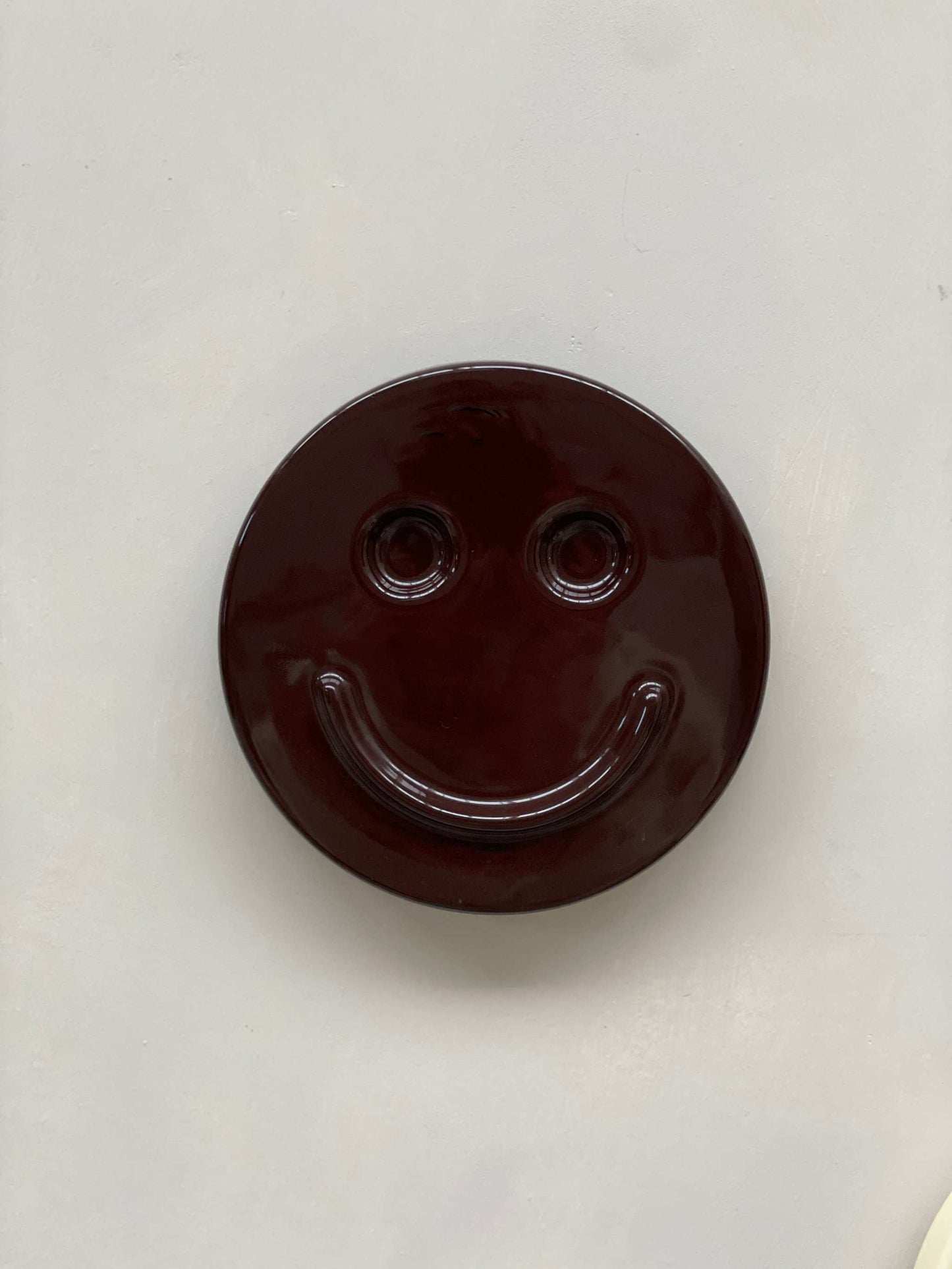 Eggplant Happy Ceramic Artwork - Handcrafted Gift