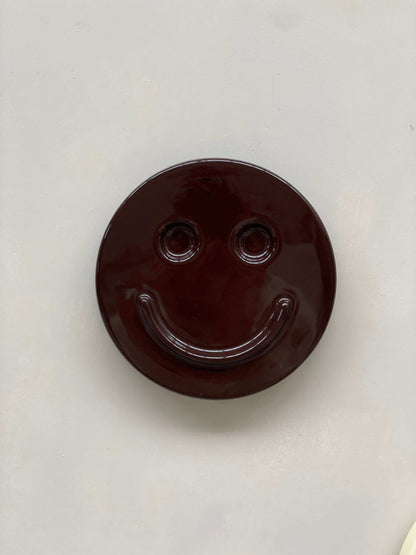 Eggplant Happy Ceramic Artwork - Handcrafted Gift