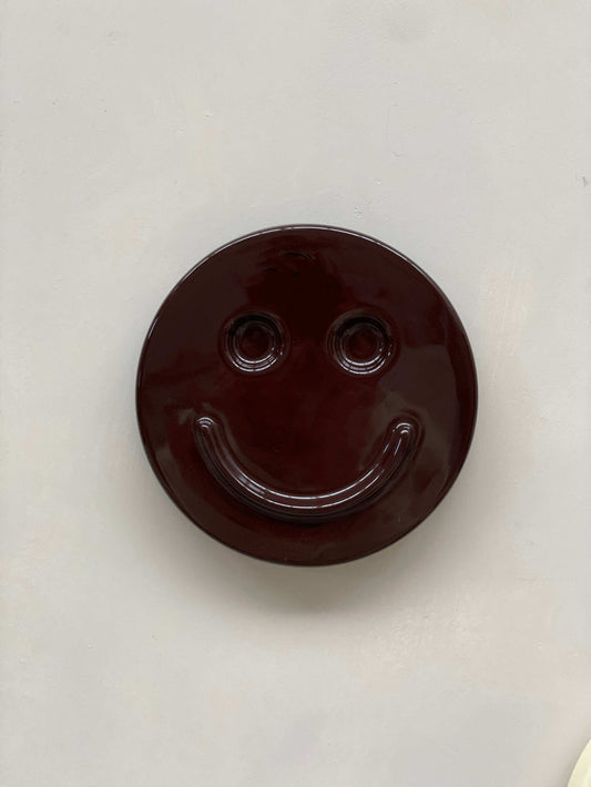 Eggplant Happy Ceramic Artwork - Handcrafted Gift