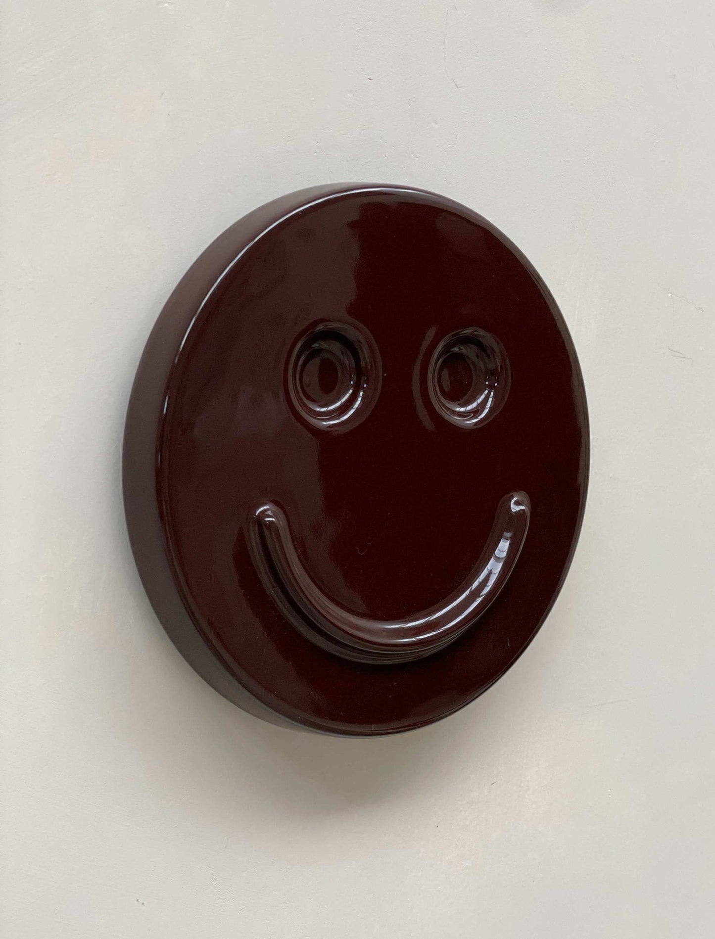 Eggplant Happy Ceramic Artwork - Handcrafted Gift