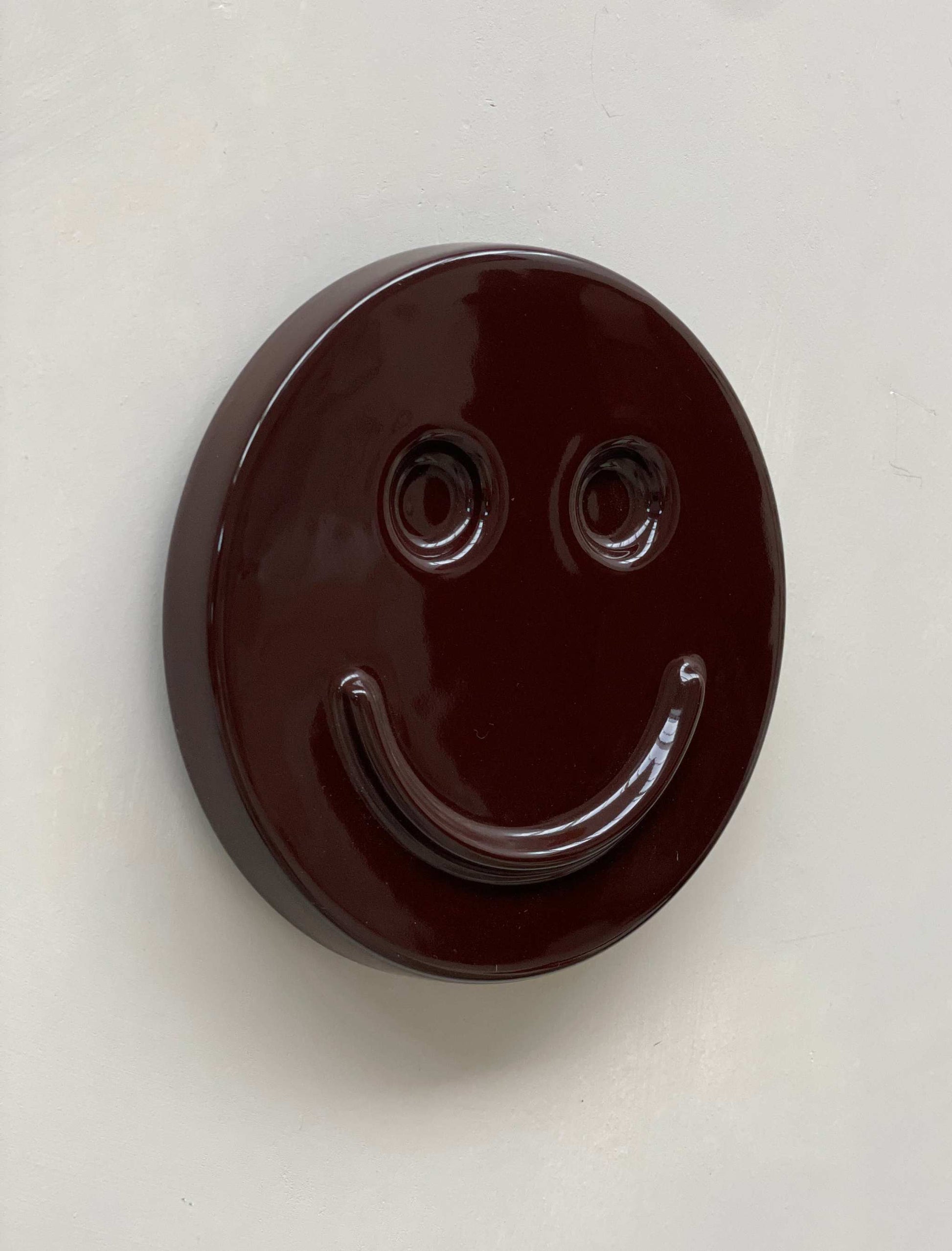 Eggplant Happy Ceramic Artwork - Handcrafted Gift