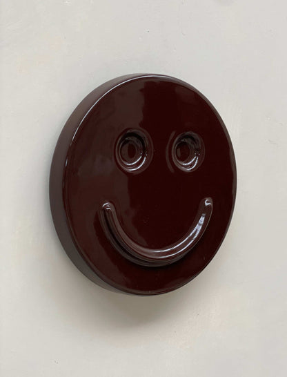 Eggplant Happy Ceramic Artwork - Handcrafted Gift