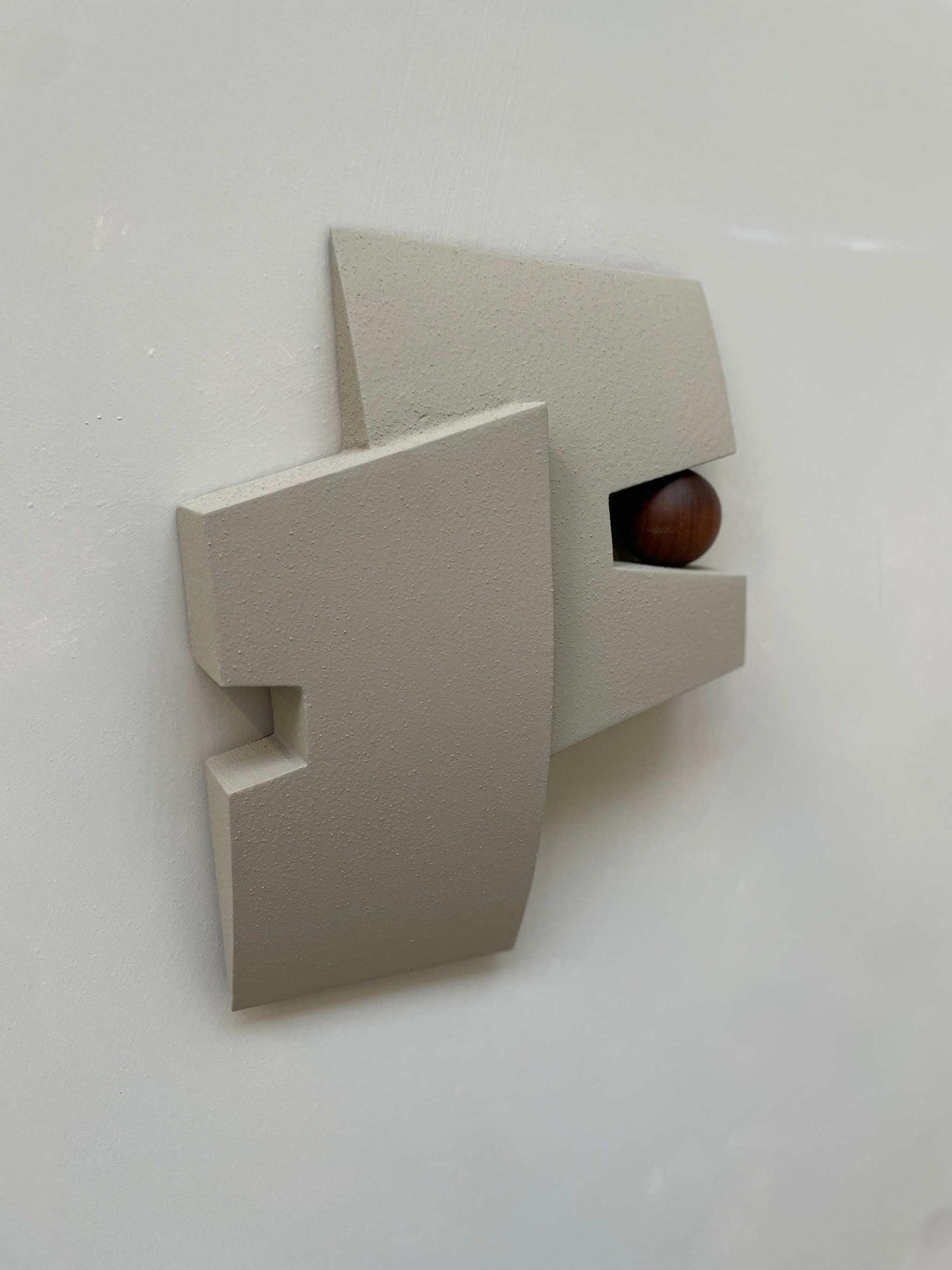 PLA artwork with sand texture and eco-paint, titled "Joseph", featuring a unique geometric design.