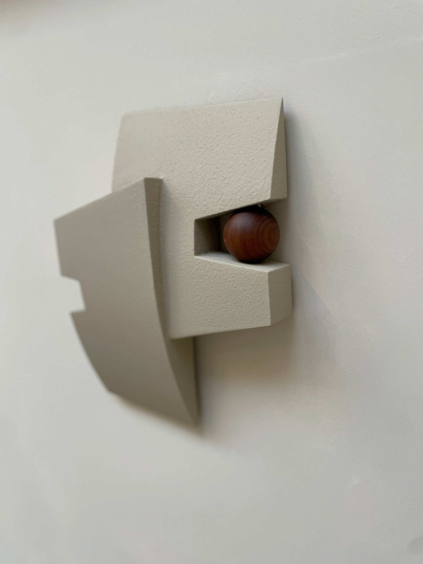 One-of-a-kind artwork "Joseph" from the PLAY collection, made from biodegradable PLA with a sand texture and eco-paint finish.