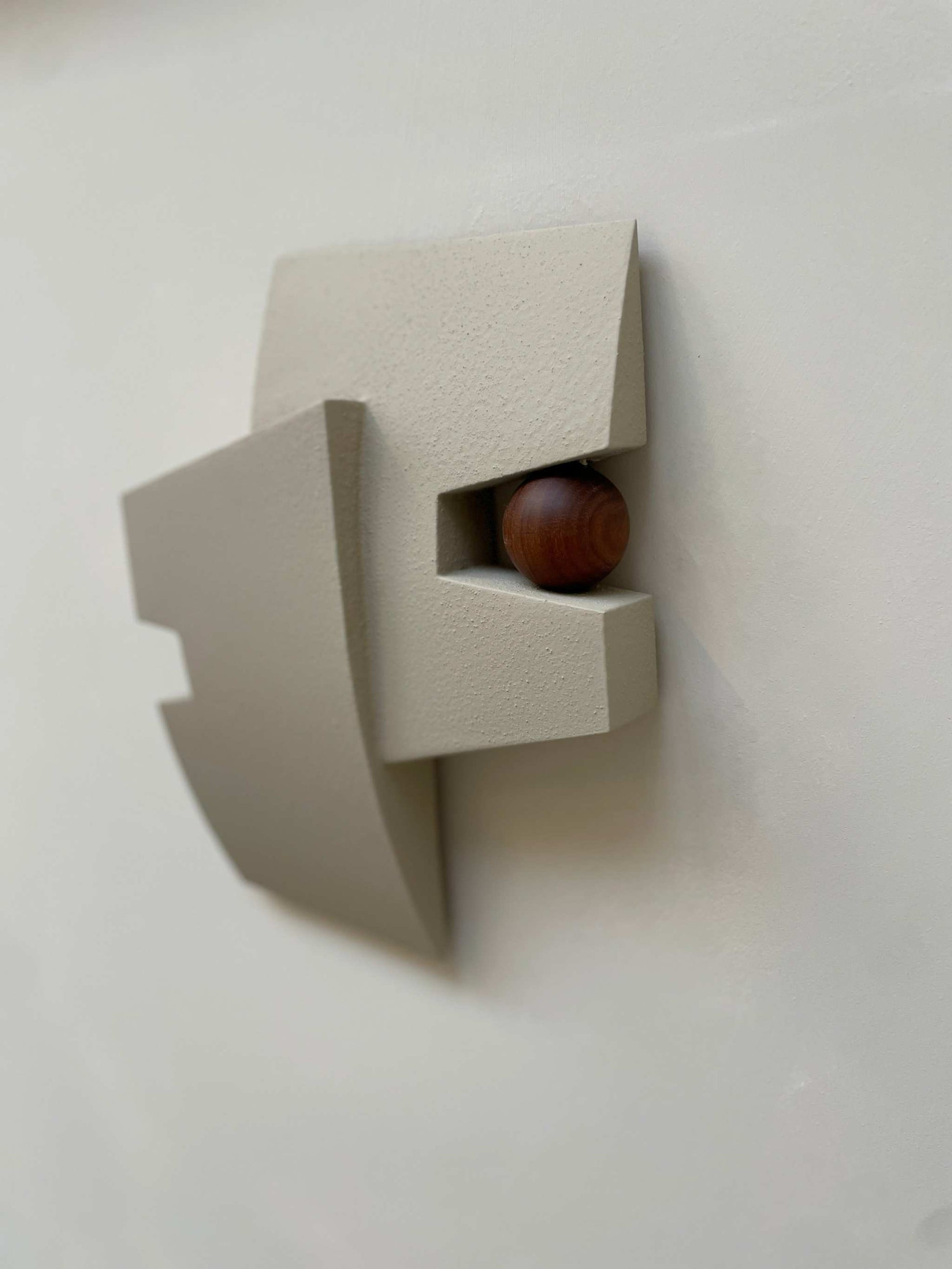 One-of-a-kind artwork "Joseph" from the PLAY collection, made from biodegradable PLA with a sand texture and eco-paint finish.