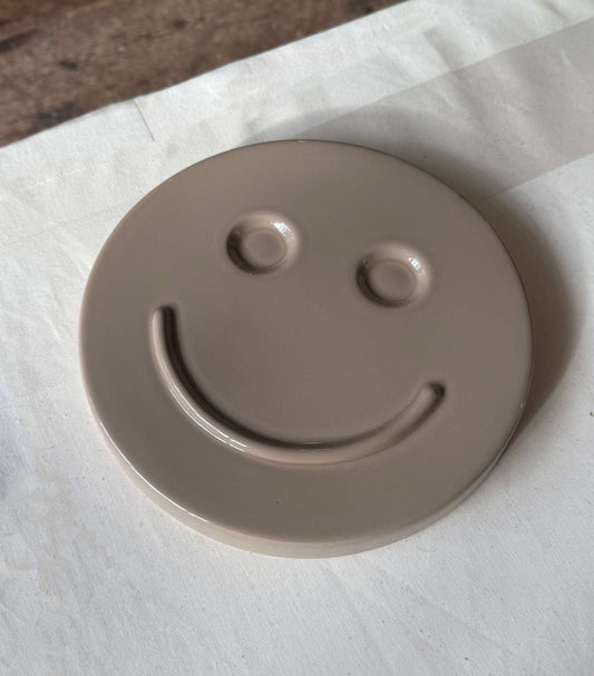 HAPPY ceramic wall art • Stone