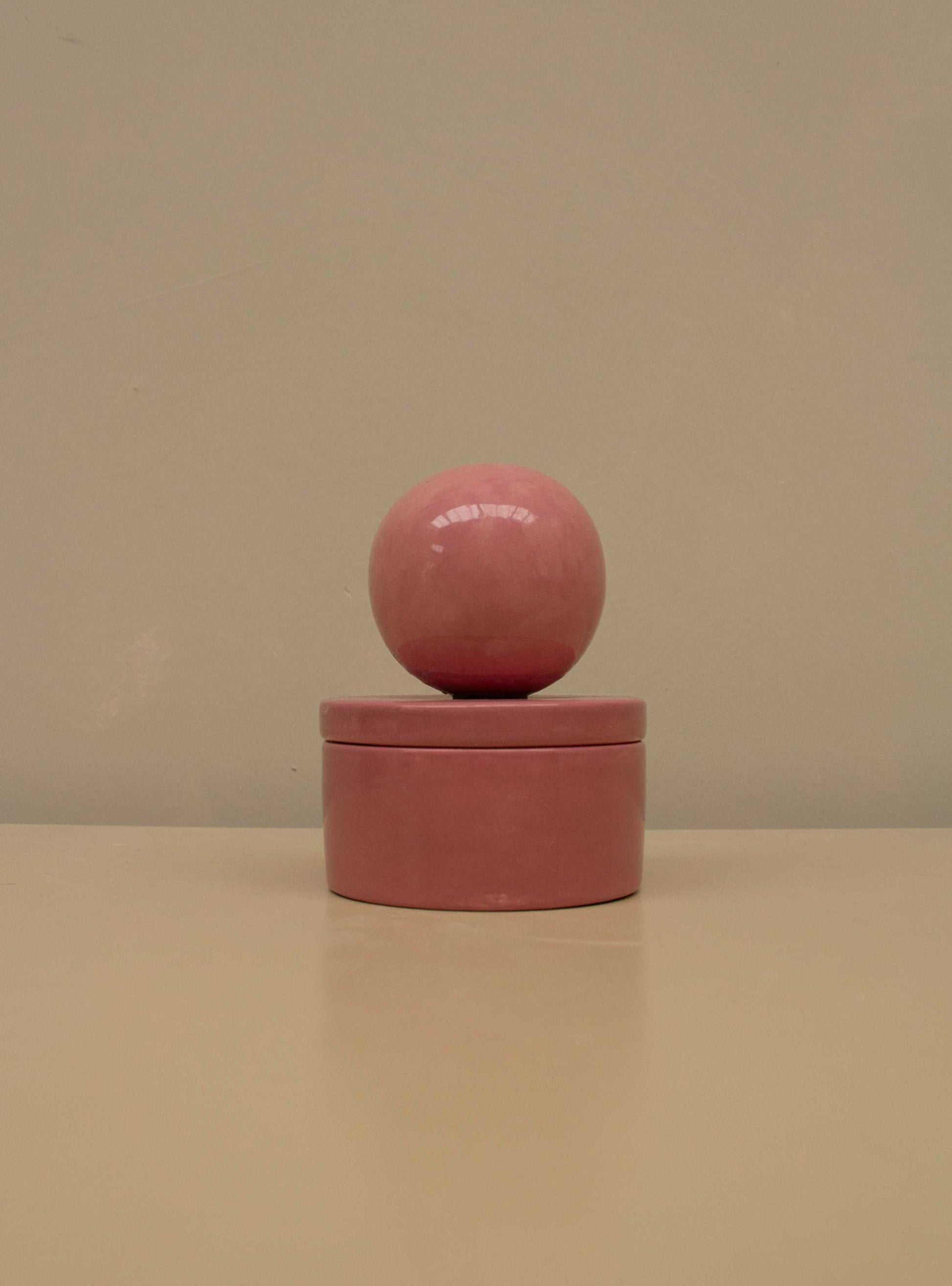Ceramic box with ball MEDIUM Sorbet - Handmade Keepsake Box