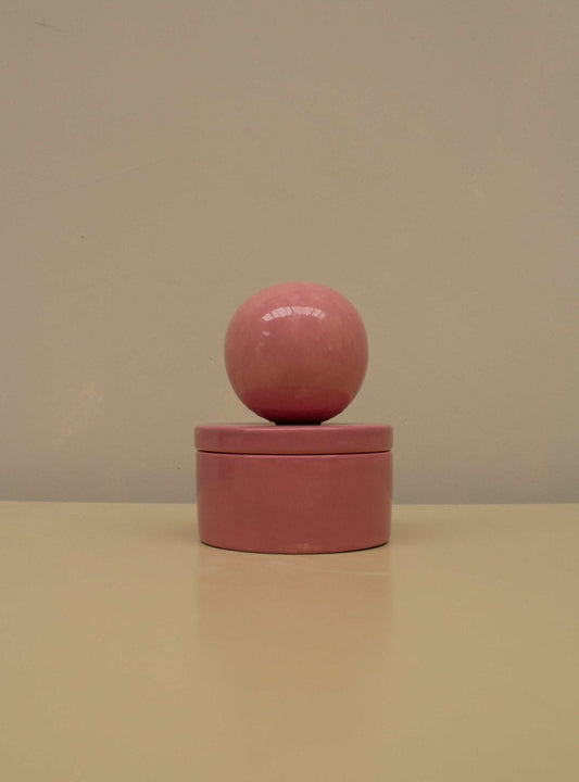 Ceramic box with ball MEDIUM Sorbet - Handmade Keepsake Box
