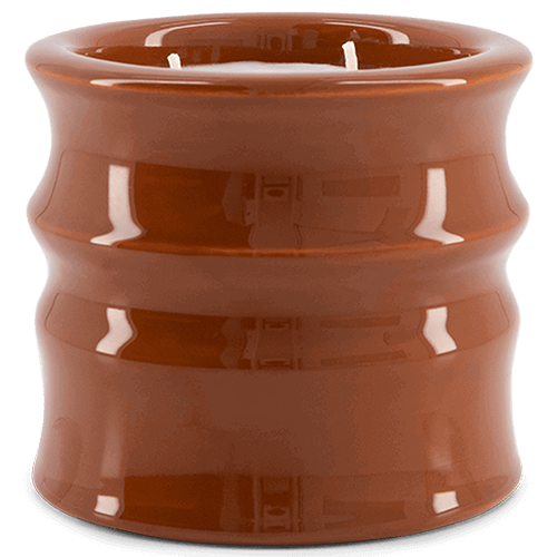 Ceramic scented candle holder, Shape 01.02 Terra, handcrafted design.