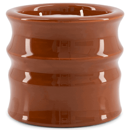 Ceramic scented candle holder, Shape 01.02 Terra, handcrafted design.