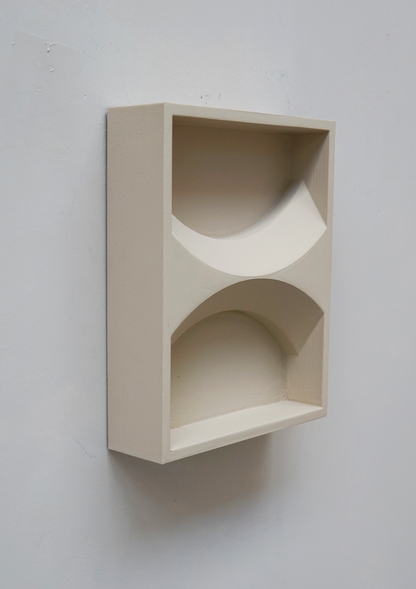 SUNSET - Yellow Cotton artwork, eco-friendly PLA, eco-painted, size 27x20 cm.