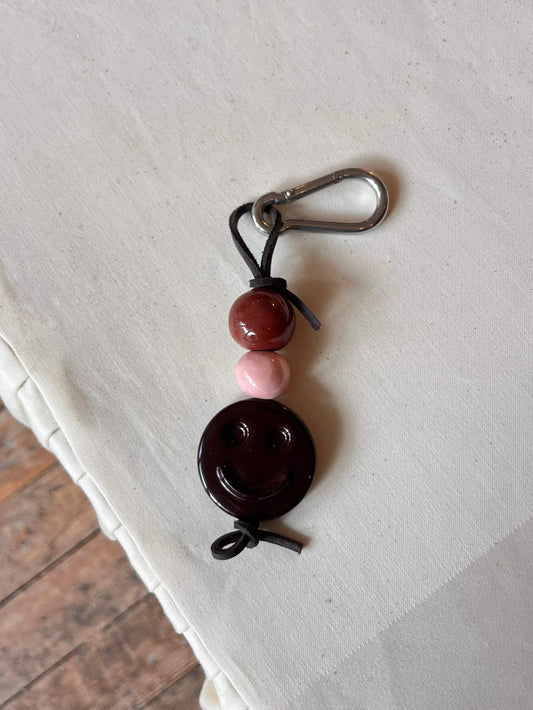 Keychain HAPPY • Eggplant