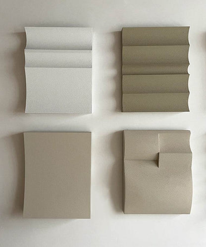 Hand-made #22.01 Ark art pieces with sand texture and eco-paint.