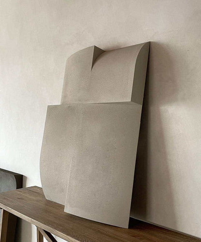 Modern art sculpture made of biodegradable PLA material, featuring a sand texture finish.