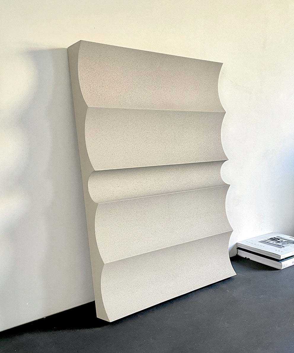 3D art wall sculpture, '#22.04 Dunes', with sand texture, eco-paint, biodegradable PLA, customizable colors.