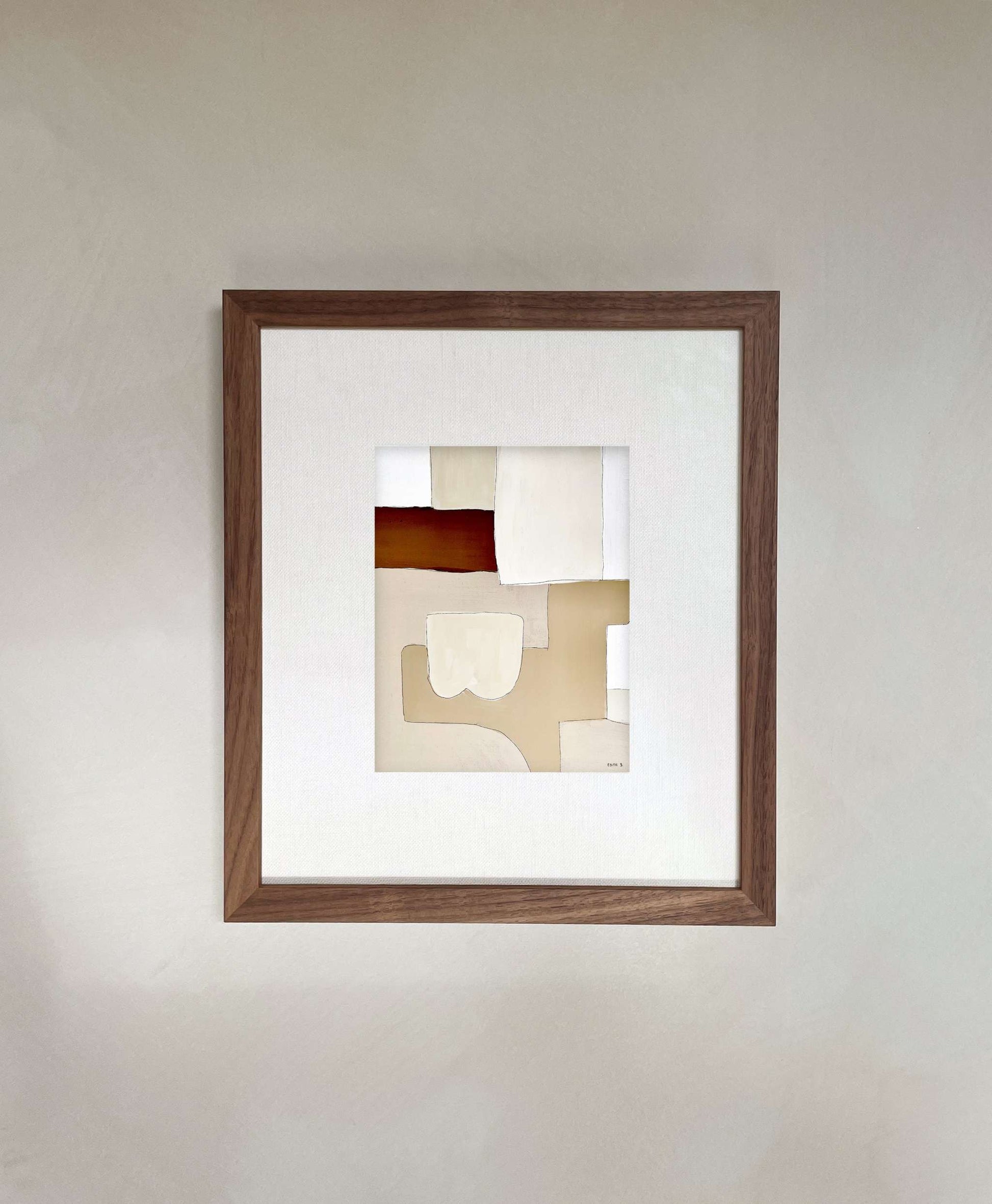 Art print titled 'Colette' with high-quality Hahnemühle paper, premium matte finish, and 1 cm white border, shown framed.