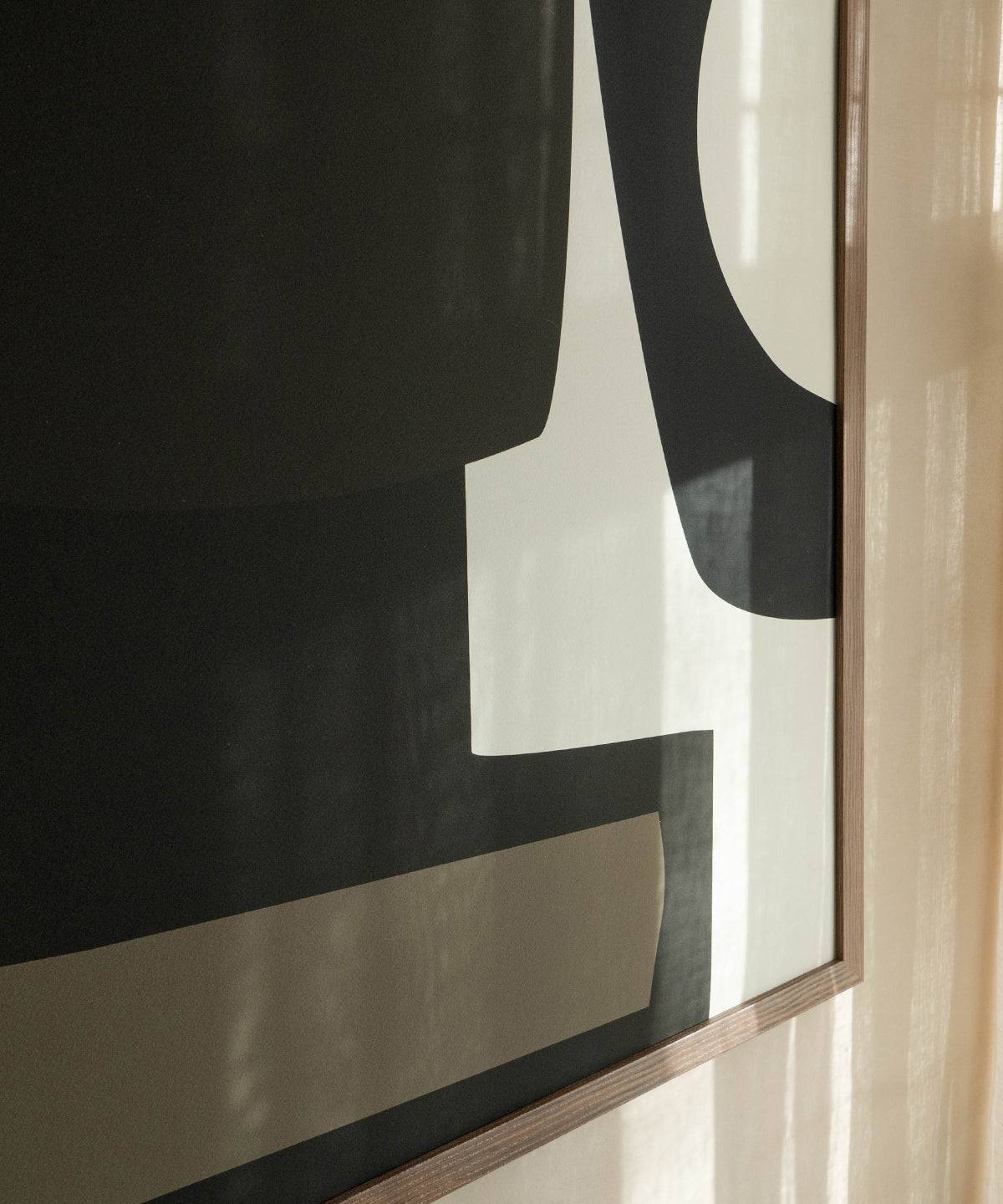 Art print on premium Hahnemühle paper with geometric design, shown without frame.