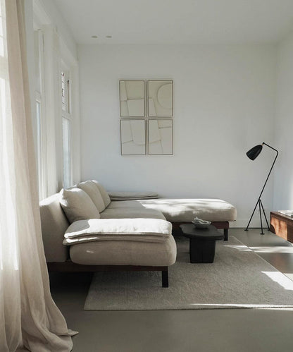 Wall art titled Quartet - #6.1 to #6.4 in modern living room setting.