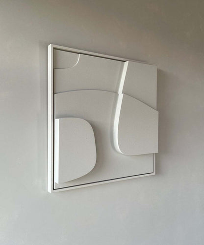 3D art wall piece made from biodegradable PLA material with a sand texture finish.