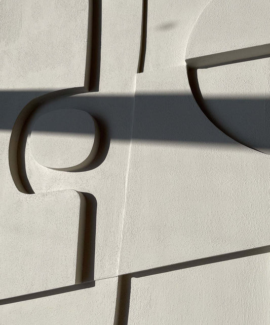 20.8 Ebe artwork with sand texture and eco-paint finish.