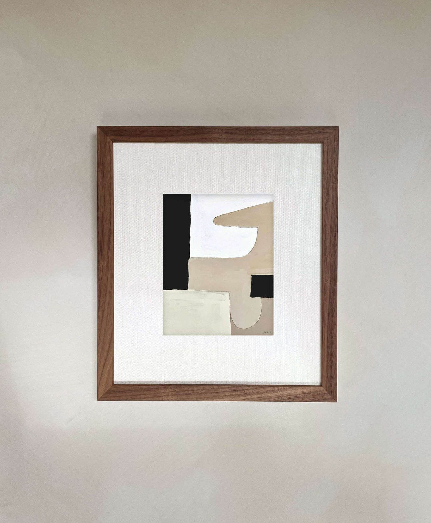 Gisèle art print with abstract design, featuring high-quality Hahnemühle paper, 1 cm white border, no frame included.