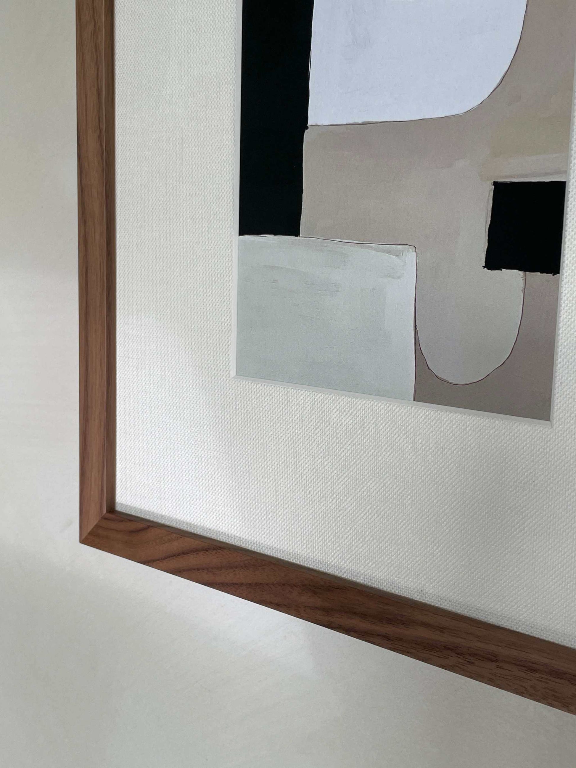 High-quality matte art print titled 'Gisèle' with abstract design, featuring a 1 cm white border, no frame included.