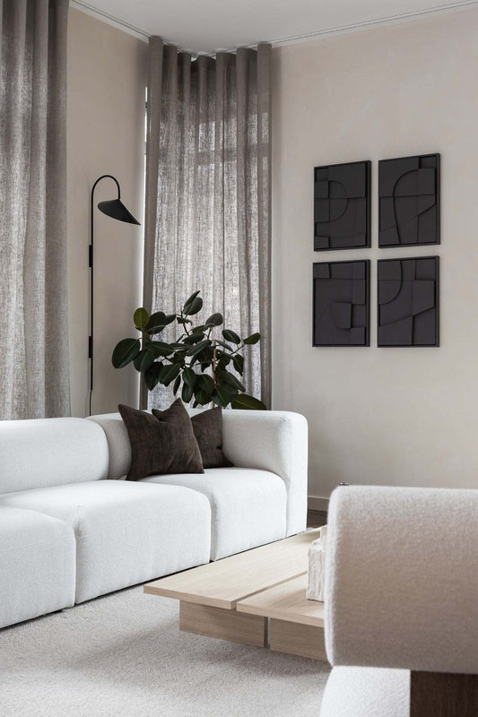 Wall art Quartet - Tête à Tête in modern living room.