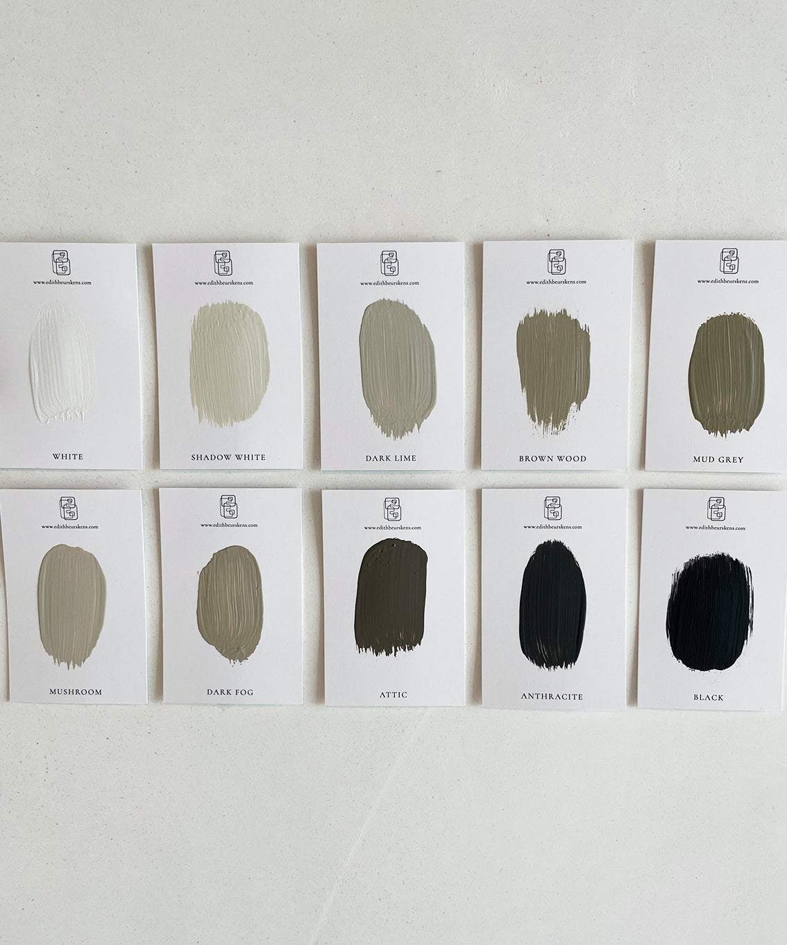 Color swatches for customizable 3D art, handmade from eco-friendly PLA material.