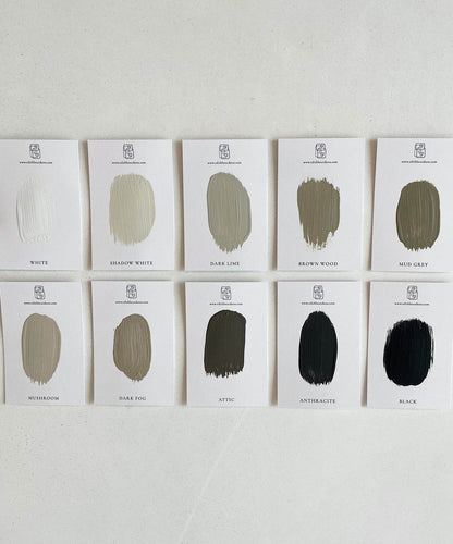 Color swatches for customizable hand-made art piece '#22.01 Ark'.